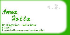 anna holla business card